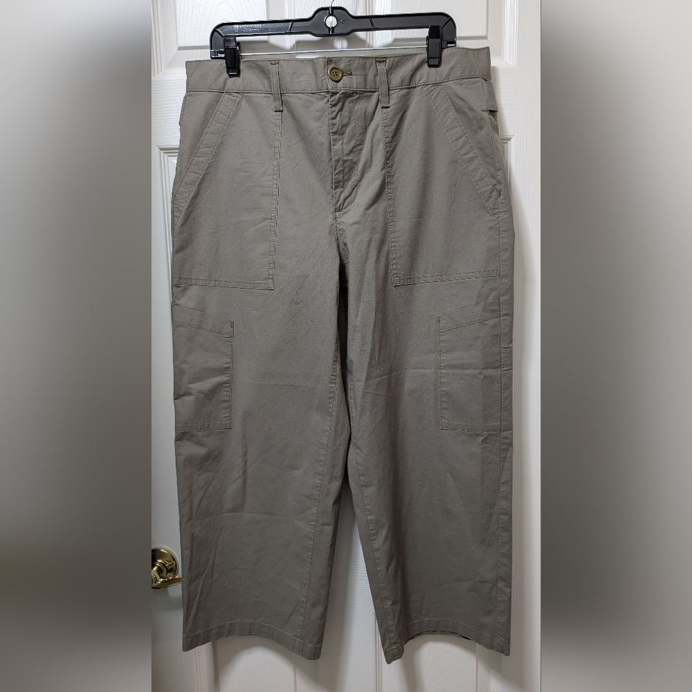 AGOLDE Daria Utility Crop Pant In Duffle Women's Size 30 Tan Brown Green